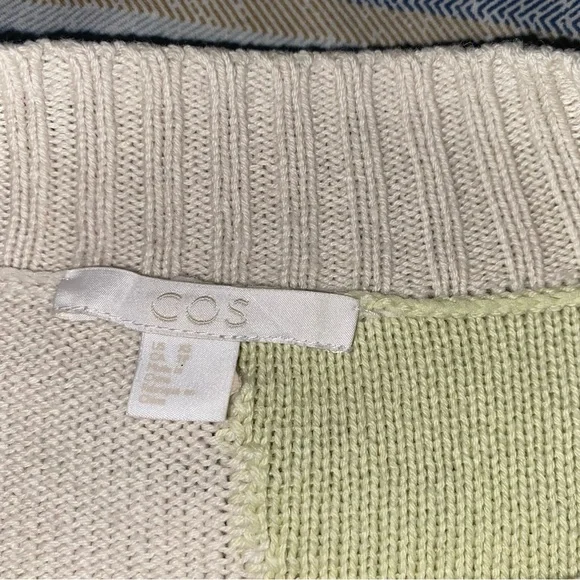 COS Pastel Mixed Knits Wool Cotton Womens Pullover Sweater XS - Picture 3 of 8